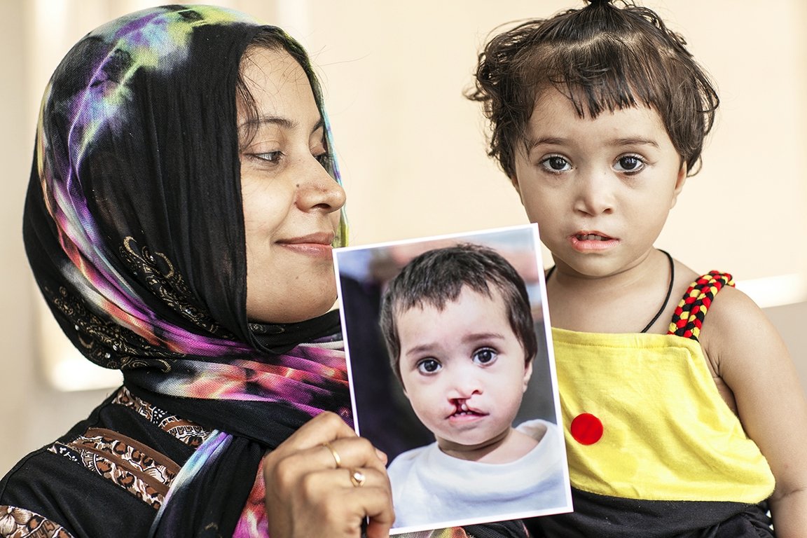Child receiving medical care